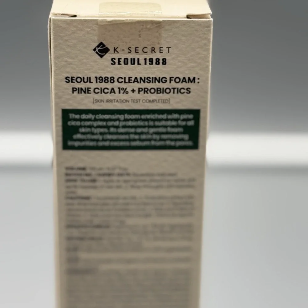K-SECRET Seoul 1988 Cleansing Foam : Pine‎ Cica 1% + Probiotics 150ml K-Beauty